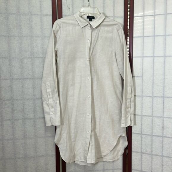 J.CREW LINEN BLEND RELAXED FIT BEACH SHIRT SIZE XS - Picture 1 of 9